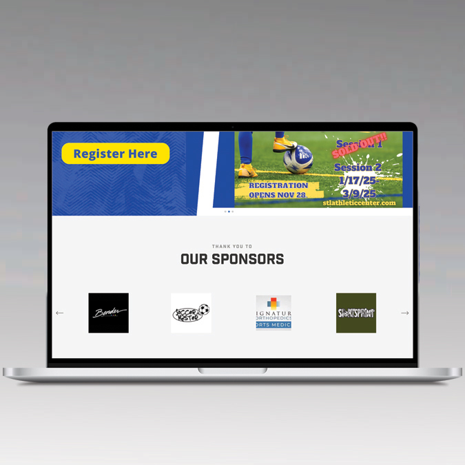 STL Athletic online sponsor page