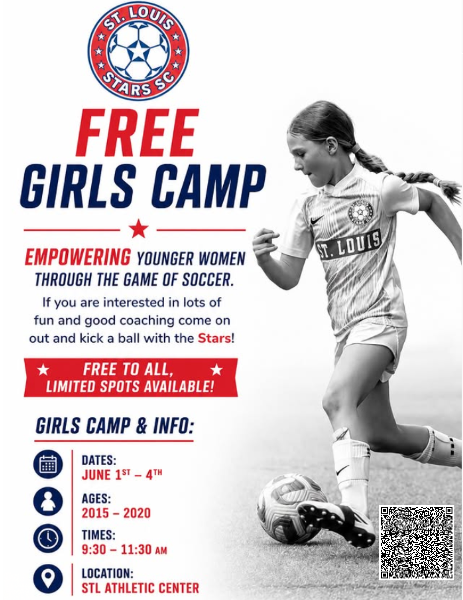 St Louis Stars SC Free Girls camp at Stl Athletic Center