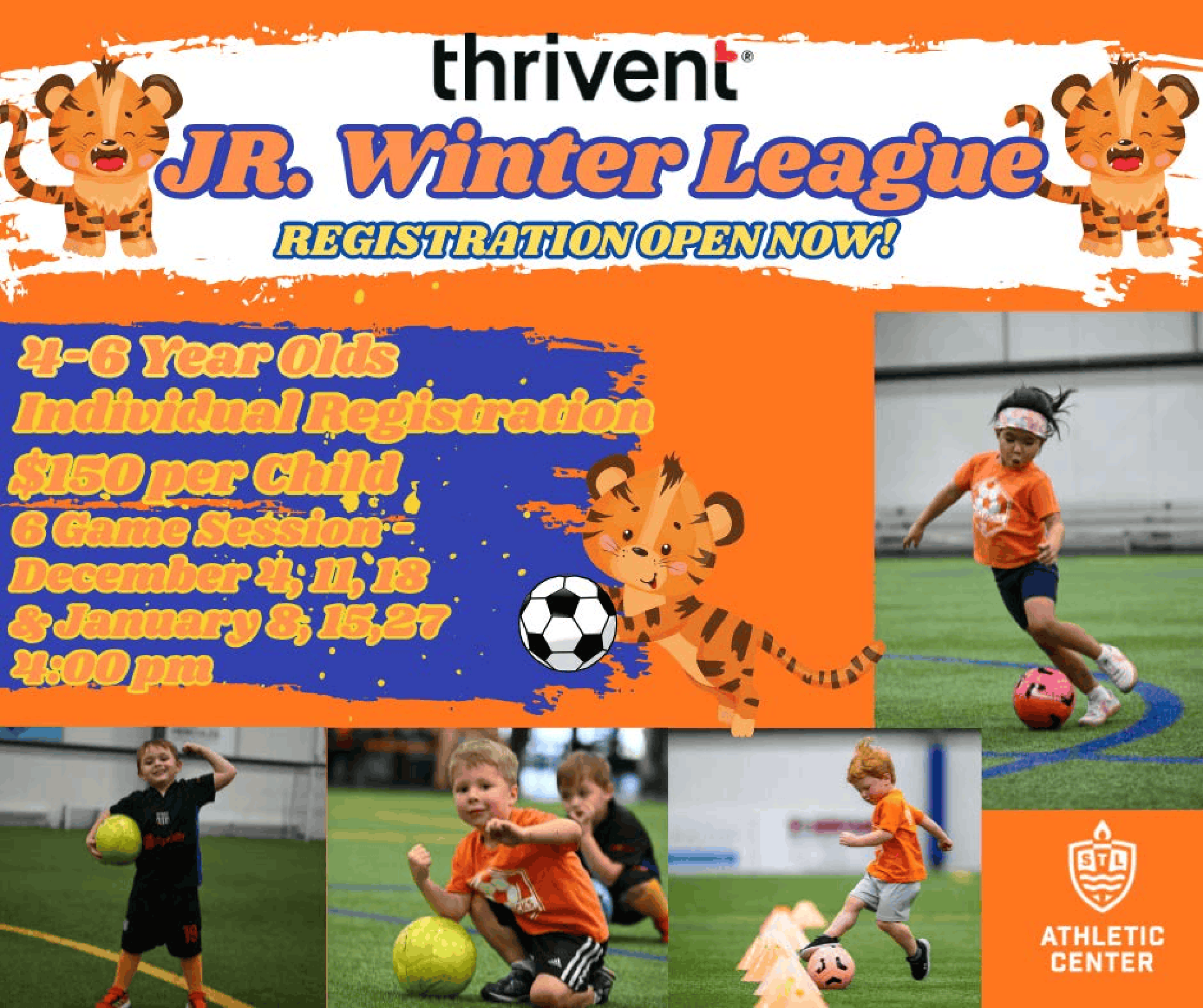 Jr. Winter League, ages 4-6, STL Athletic Center